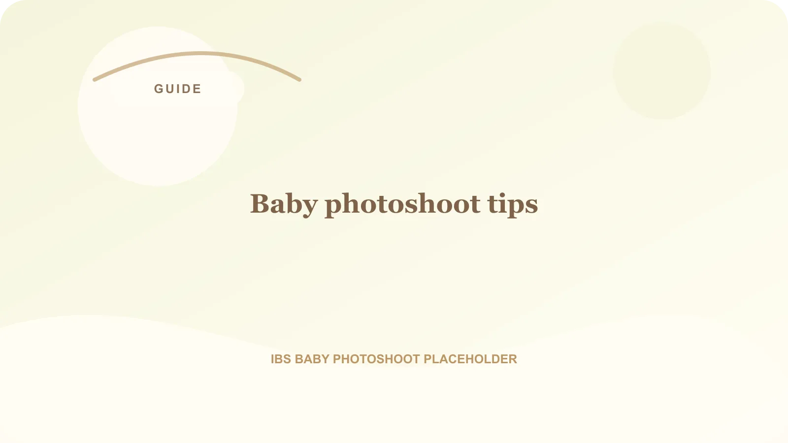 Baby photoshoot tips guide with studio preparation visuals