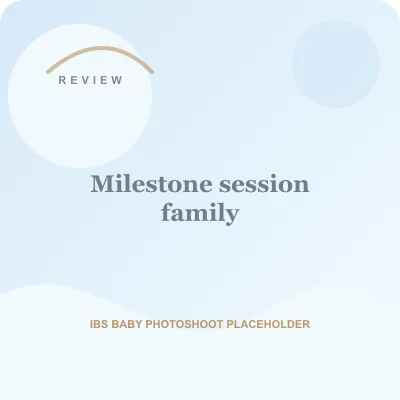 Parent testimonial style image for baby milestone photoshoot Pune