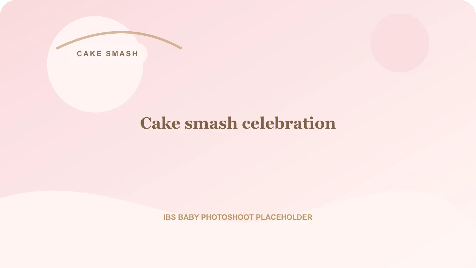 Cake smash photoshoot setup in Pune for first birthday