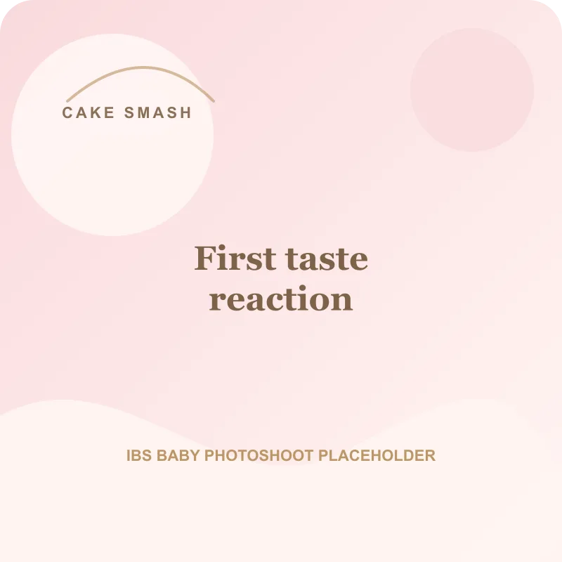 First taste reaction for cake smash photoshoot Pune