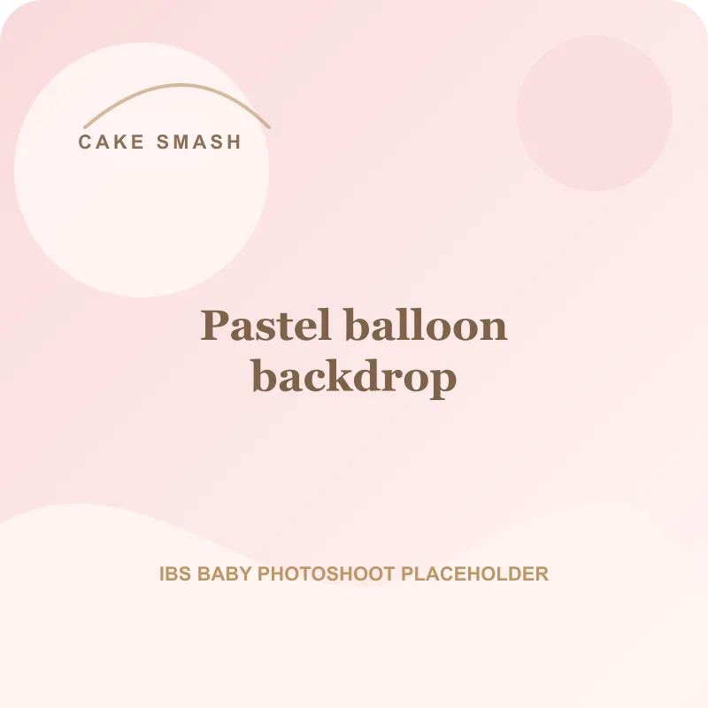 Pastel balloon backdrop for cake smash photoshoot Pune