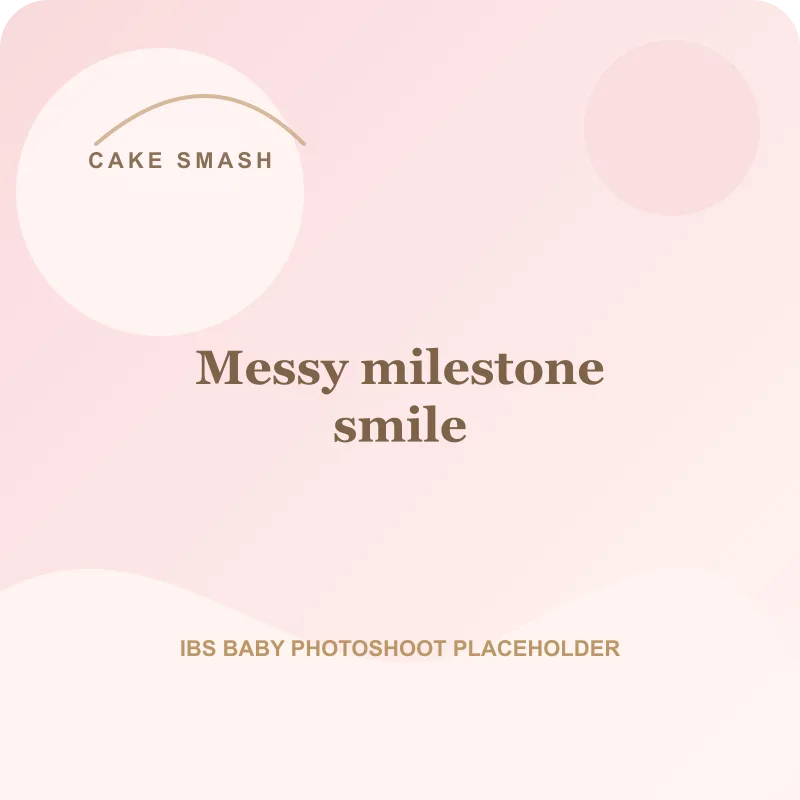 Messy milestone smile for cake smash photoshoot Pune