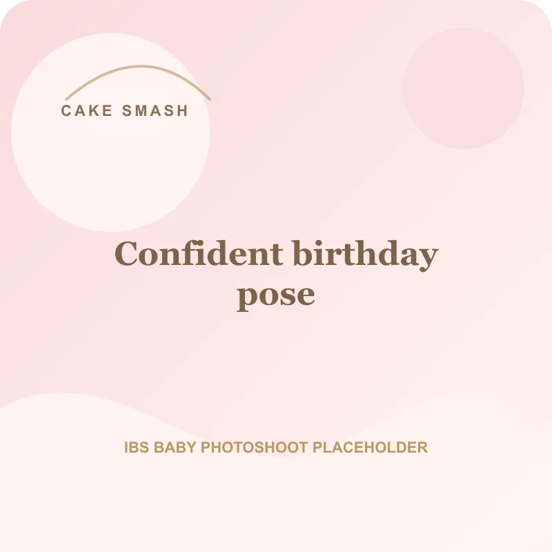 Confident birthday pose for cake smash photoshoot Pune