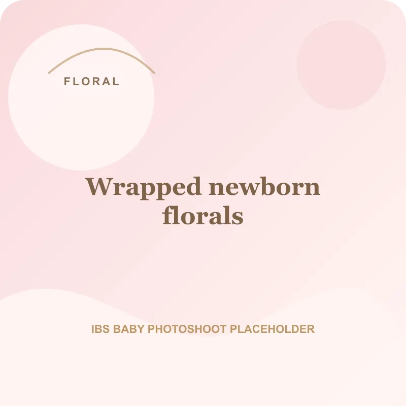 Wrapped newborn florals for floral baby photoshoot Pune