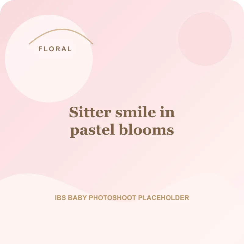 Sitter smile in pastel blooms for floral baby photoshoot Pune