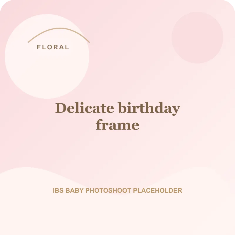 Delicate birthday frame for floral baby photoshoot Pune