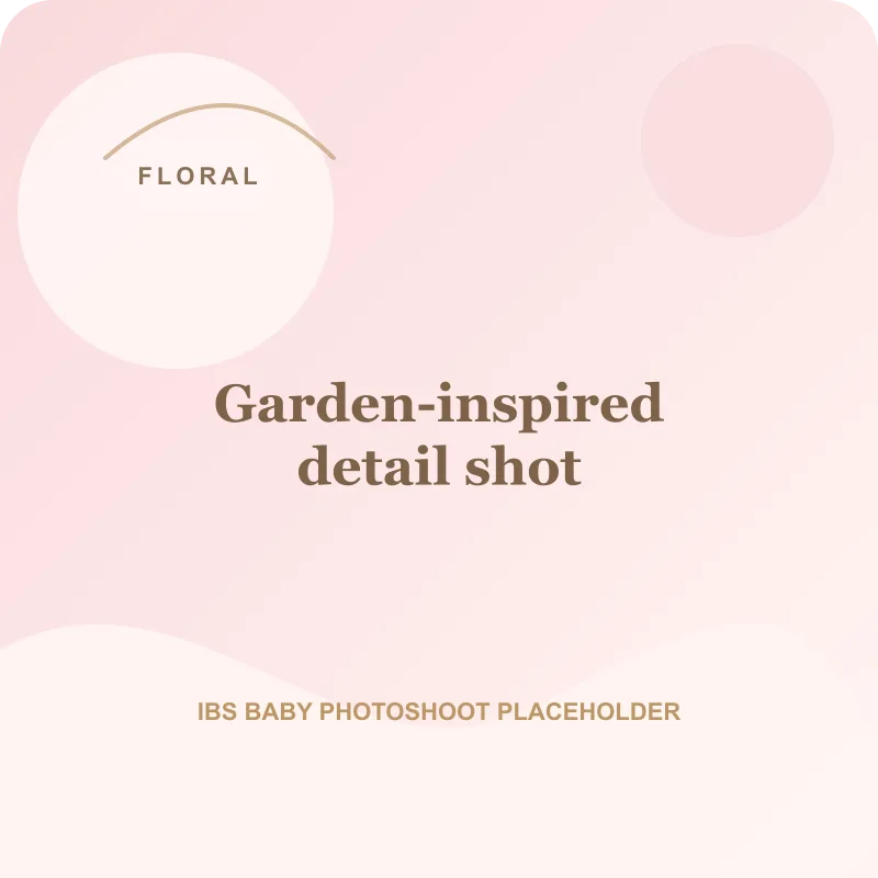 Garden-inspired detail shot for floral baby photoshoot Pune