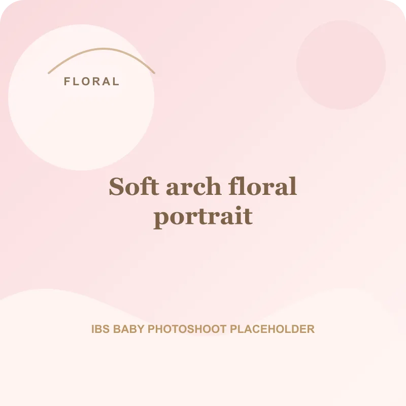 Soft arch floral portrait for floral baby photoshoot Pune