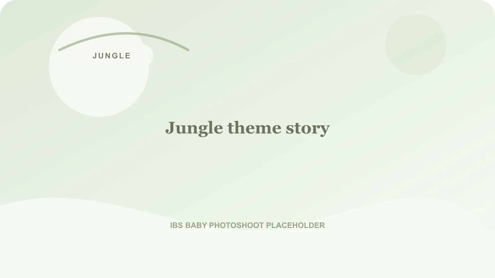 Jungle theme baby photoshoot setup in Pune