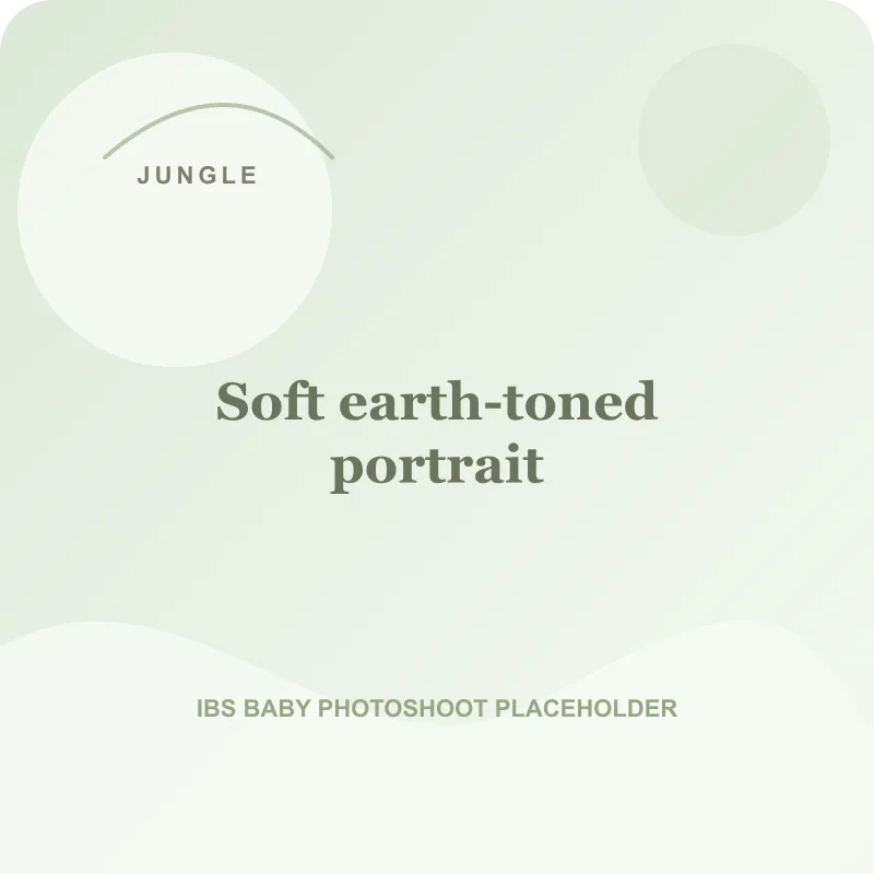 Soft earth-toned portrait for jungle theme baby photoshoot Pune