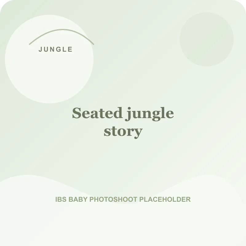 Seated jungle story for jungle theme baby photoshoot Pune