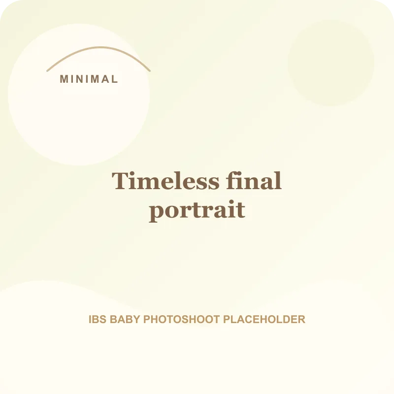 Timeless final portrait for minimal baby photoshoot Pune