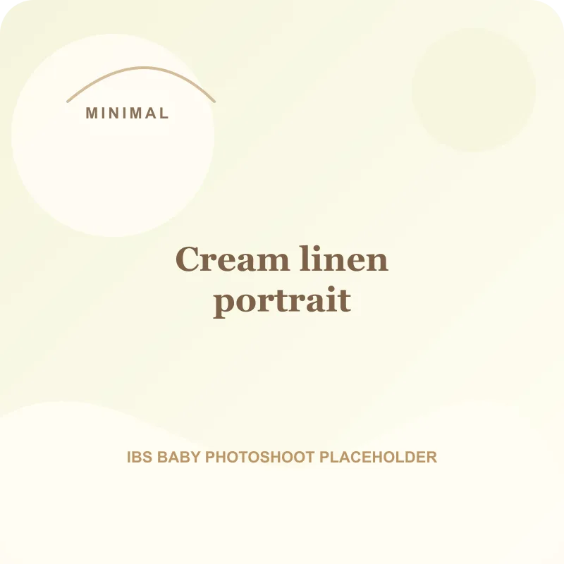 Cream linen portrait for minimal baby photoshoot Pune