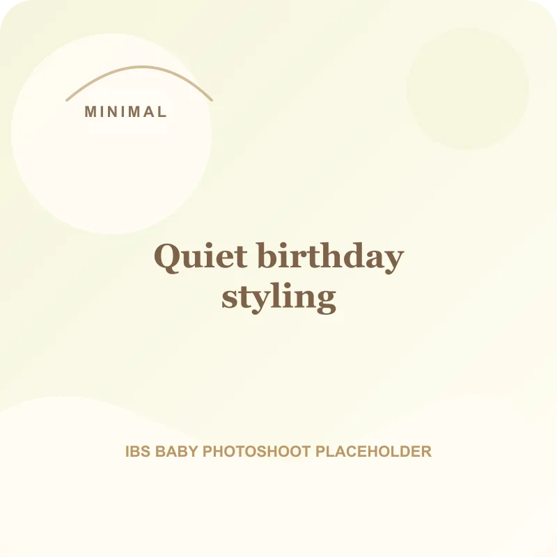 Quiet birthday styling for minimal baby photoshoot Pune