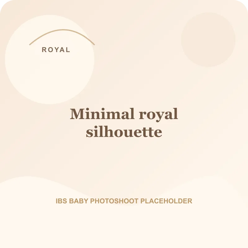 Minimal royal silhouette for royal theme baby photoshoot Pune
