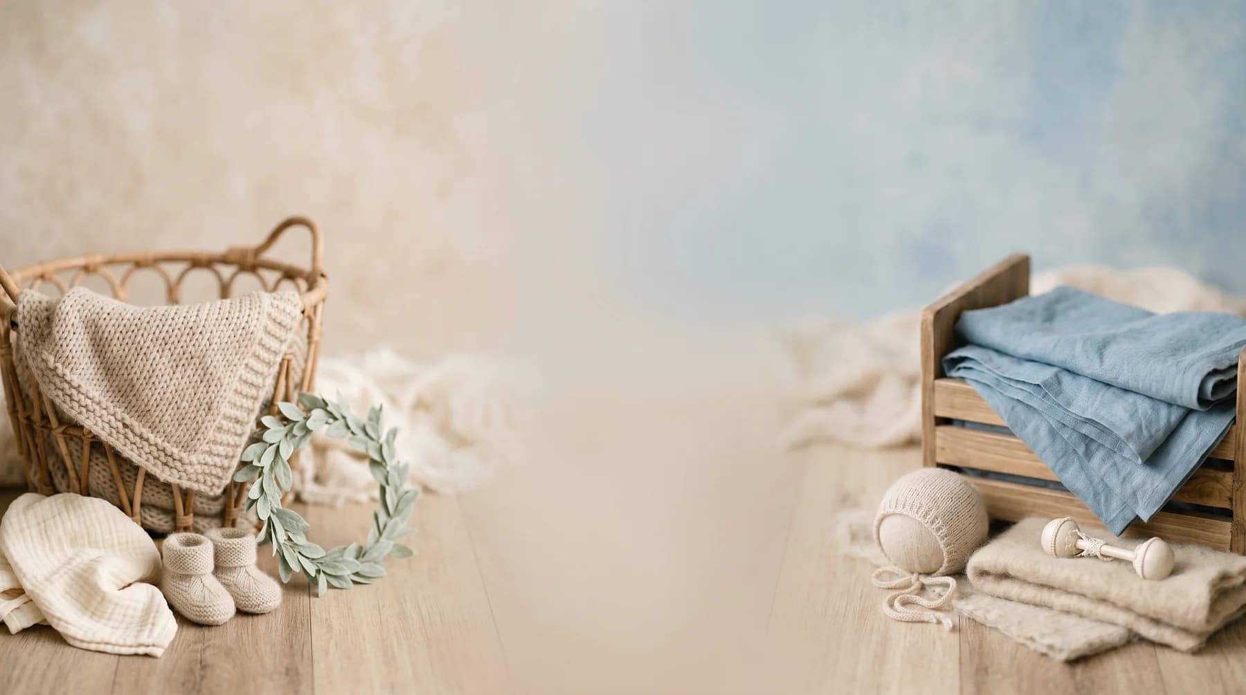 Soft pastel newborn styling backdrop