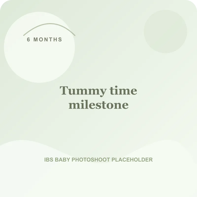 6 month baby photoshoot tummy time portrait