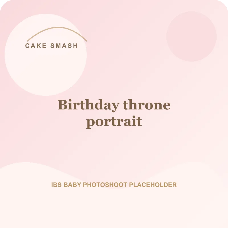 Birthday throne portrait for cake smash photoshoot Pune
