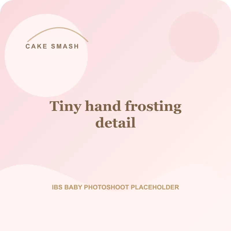Tiny hand frosting detail for cake smash photoshoot Pune