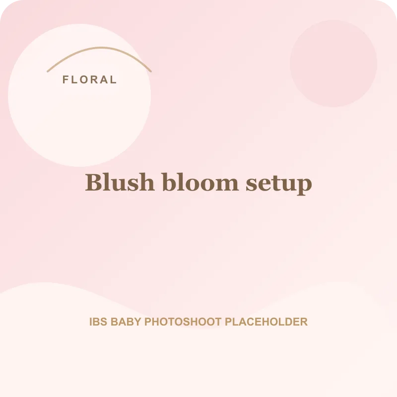Blush bloom setup for floral baby photoshoot Pune