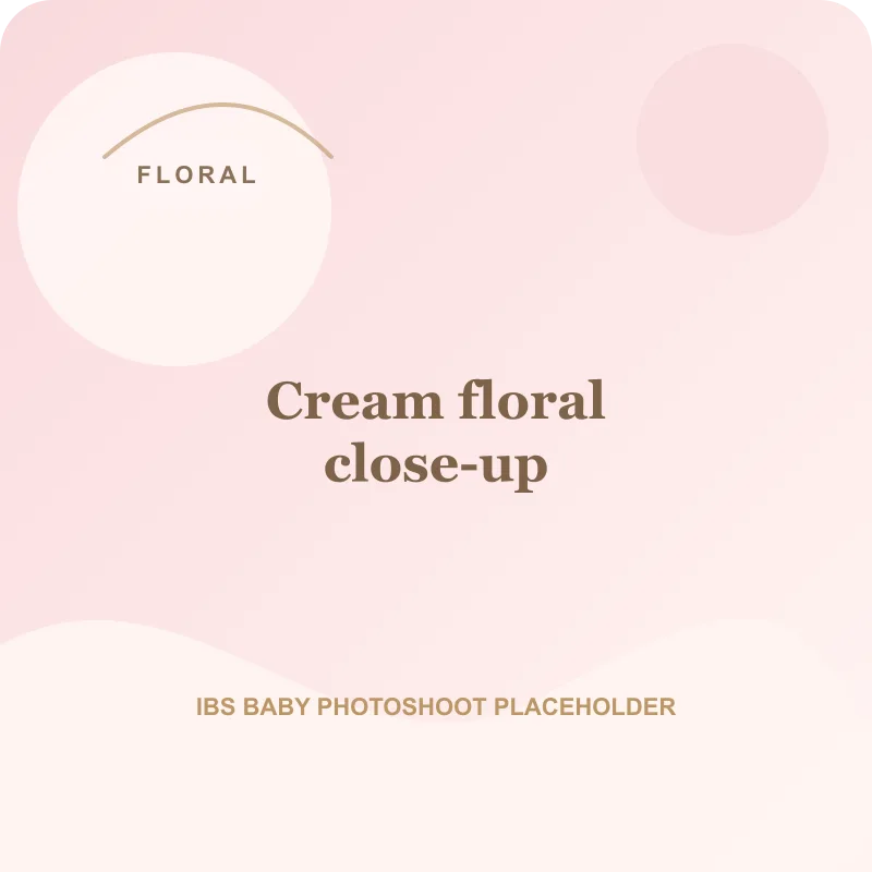 Cream floral close-up for floral baby photoshoot Pune