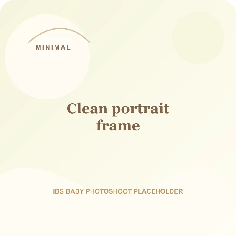 Clean portrait frame for minimal baby photoshoot Pune
